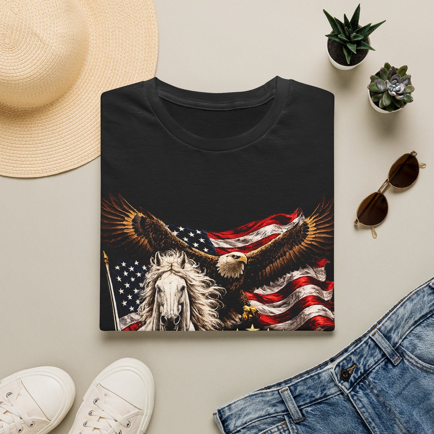 250th Independence Eagle & Horse American Flag