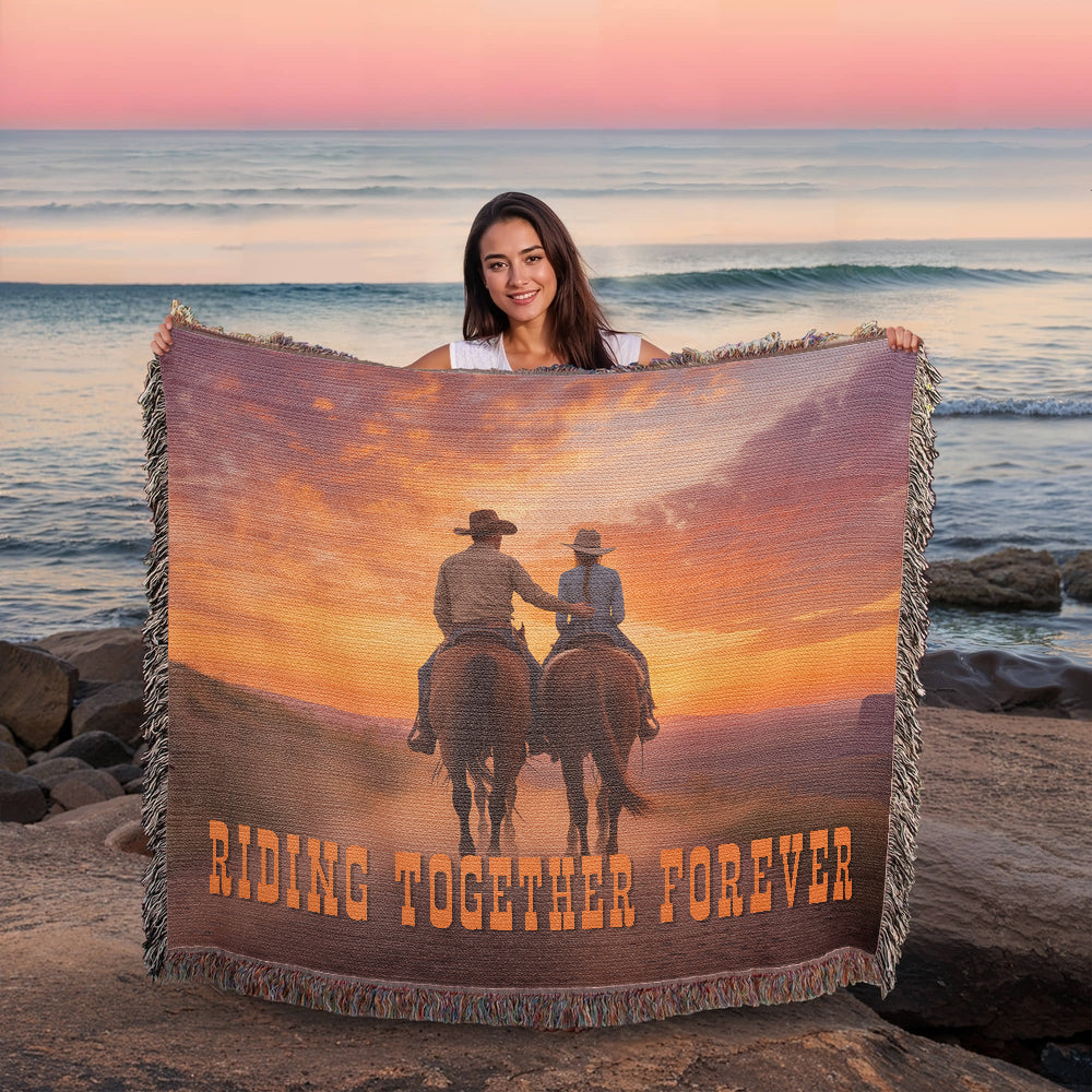 Together Forever Woven Blanket