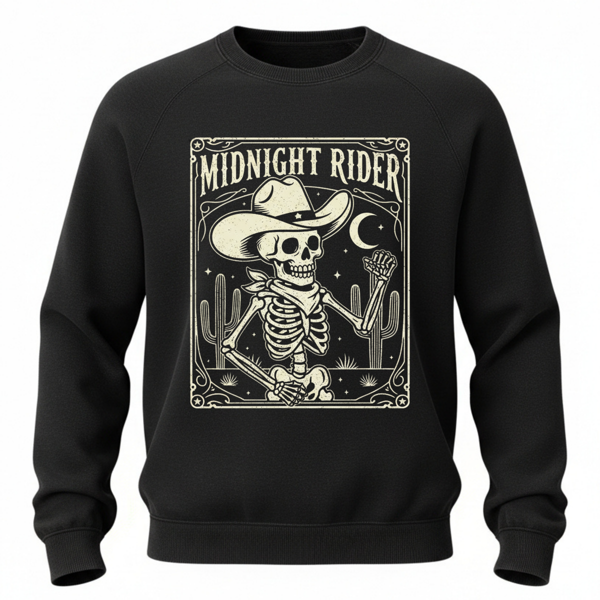 🤠 MIDNIGHT RIDER CREWNECK